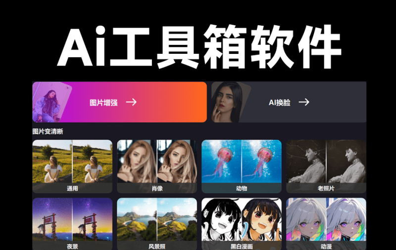 体积仅200M大小！一键AI换脸、图像变清晰、老照片修复、黑白照片上色，KlearMax2.0震撼来袭！-FreeDw资源库