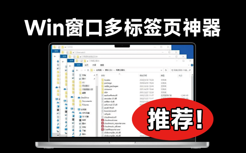 吊打 Windows 11系统！像浏览器一样使用电脑任意软件，多窗口标签页管理，这也太好用了 WindowTabs-FreeDw资源库