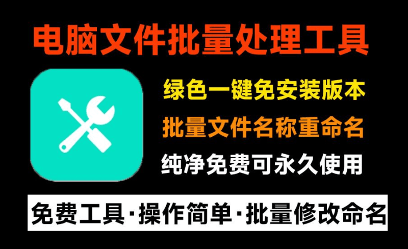 1000个文件重命名，1秒完成！批量文件重命名软件，支持图片视频文件批量命名，纯免费绿色免安装版-FreeDw资源库